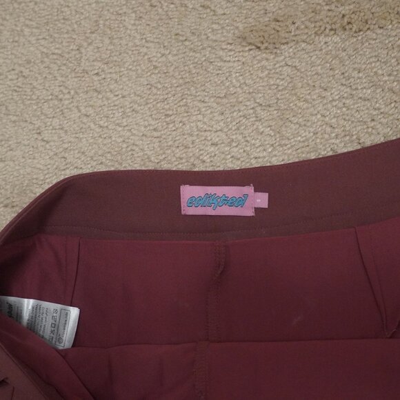 Edikted Kristen Red Pleated Skort Skirt - Size S - Picture 2 of 2